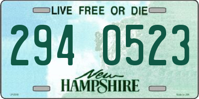 NH license plate 2940523