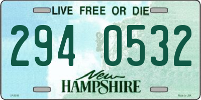 NH license plate 2940532
