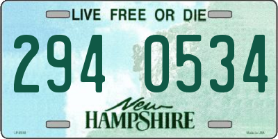 NH license plate 2940534