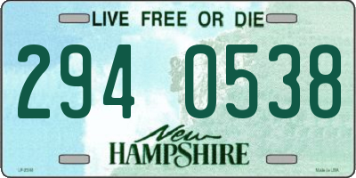 NH license plate 2940538