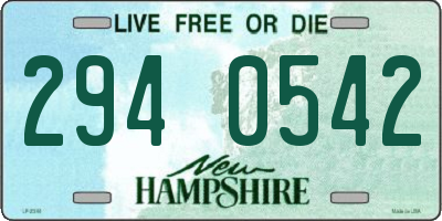 NH license plate 2940542