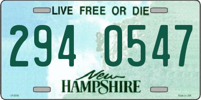 NH license plate 2940547
