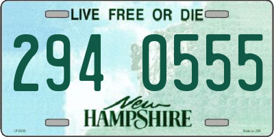NH license plate 2940555