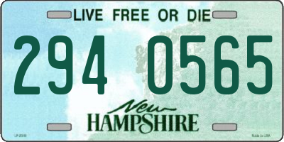 NH license plate 2940565