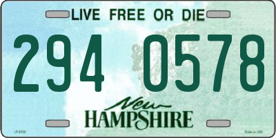 NH license plate 2940578
