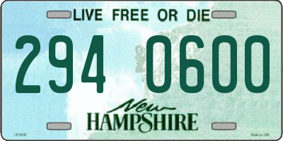 NH license plate 2940600