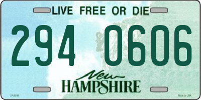 NH license plate 2940606