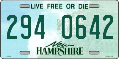 NH license plate 2940642