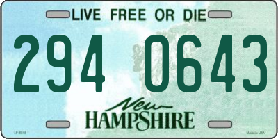 NH license plate 2940643