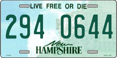 NH license plate 2940644