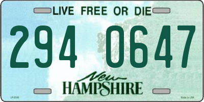 NH license plate 2940647