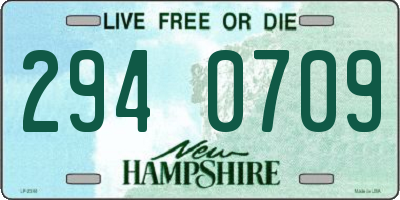 NH license plate 2940709