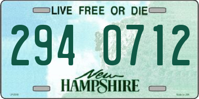 NH license plate 2940712