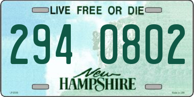 NH license plate 2940802