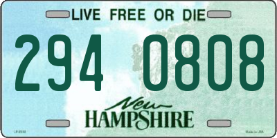 NH license plate 2940808