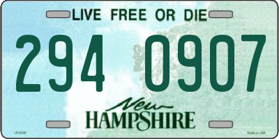 NH license plate 2940907