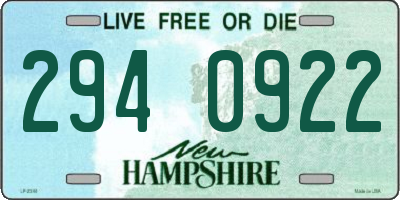 NH license plate 2940922
