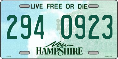 NH license plate 2940923