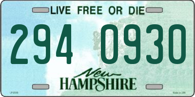 NH license plate 2940930