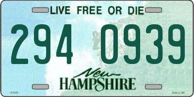 NH license plate 2940939