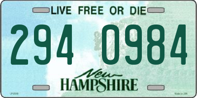 NH license plate 2940984