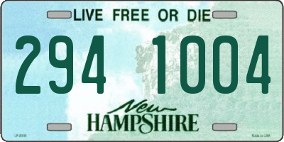 NH license plate 2941004