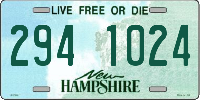 NH license plate 2941024