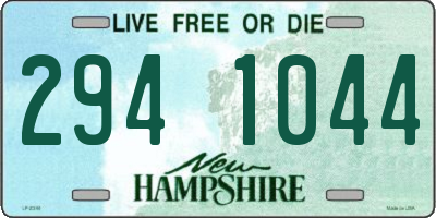 NH license plate 2941044