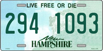 NH license plate 2941093