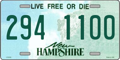 NH license plate 2941100