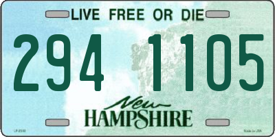 NH license plate 2941105