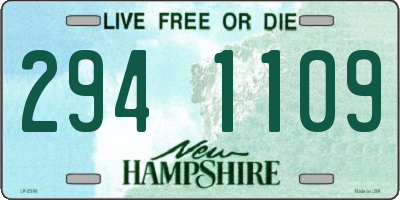 NH license plate 2941109
