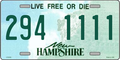 NH license plate 2941111