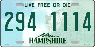 NH license plate 2941114