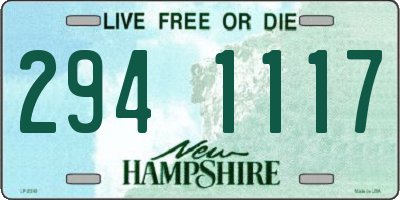 NH license plate 2941117