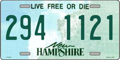 NH license plate 2941121