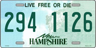 NH license plate 2941126