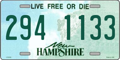 NH license plate 2941133