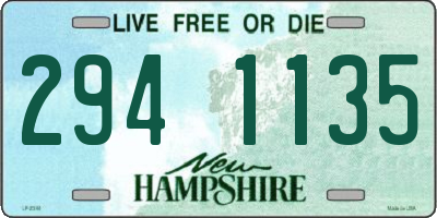 NH license plate 2941135