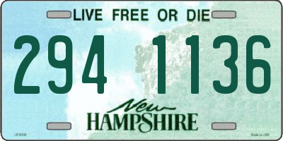 NH license plate 2941136