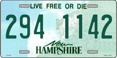 NH license plate 2941142