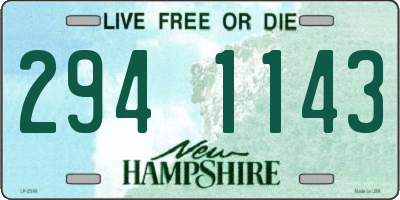 NH license plate 2941143