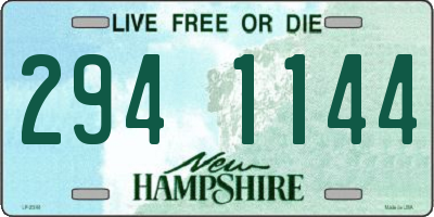 NH license plate 2941144