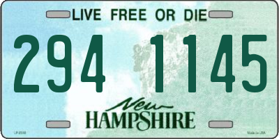 NH license plate 2941145