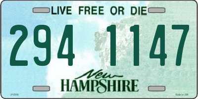 NH license plate 2941147
