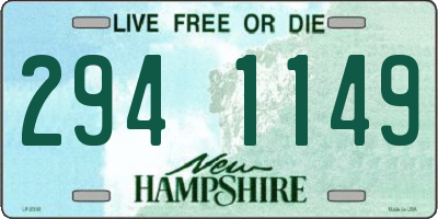 NH license plate 2941149