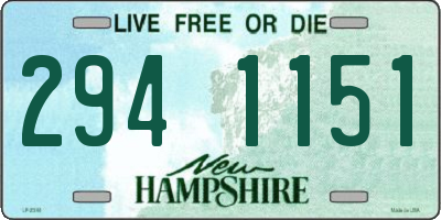 NH license plate 2941151