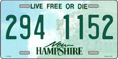 NH license plate 2941152