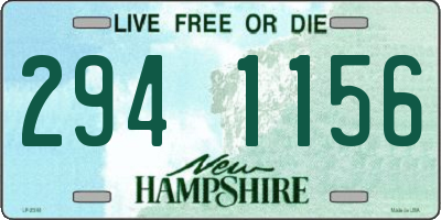 NH license plate 2941156