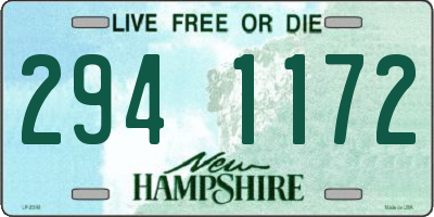 NH license plate 2941172